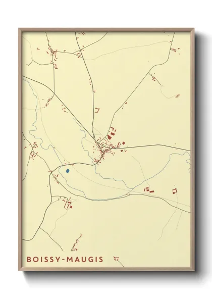 Une affiche de carte sur Boissy-Maugis