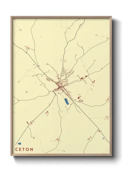 Une affiche de carte sur Ceton