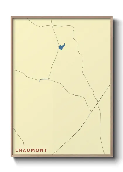 Une affiche de carte sur Chaumont