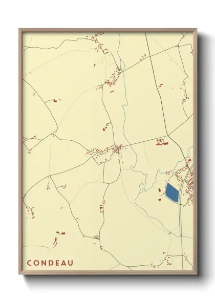 Une affiche de carte sur Condeau