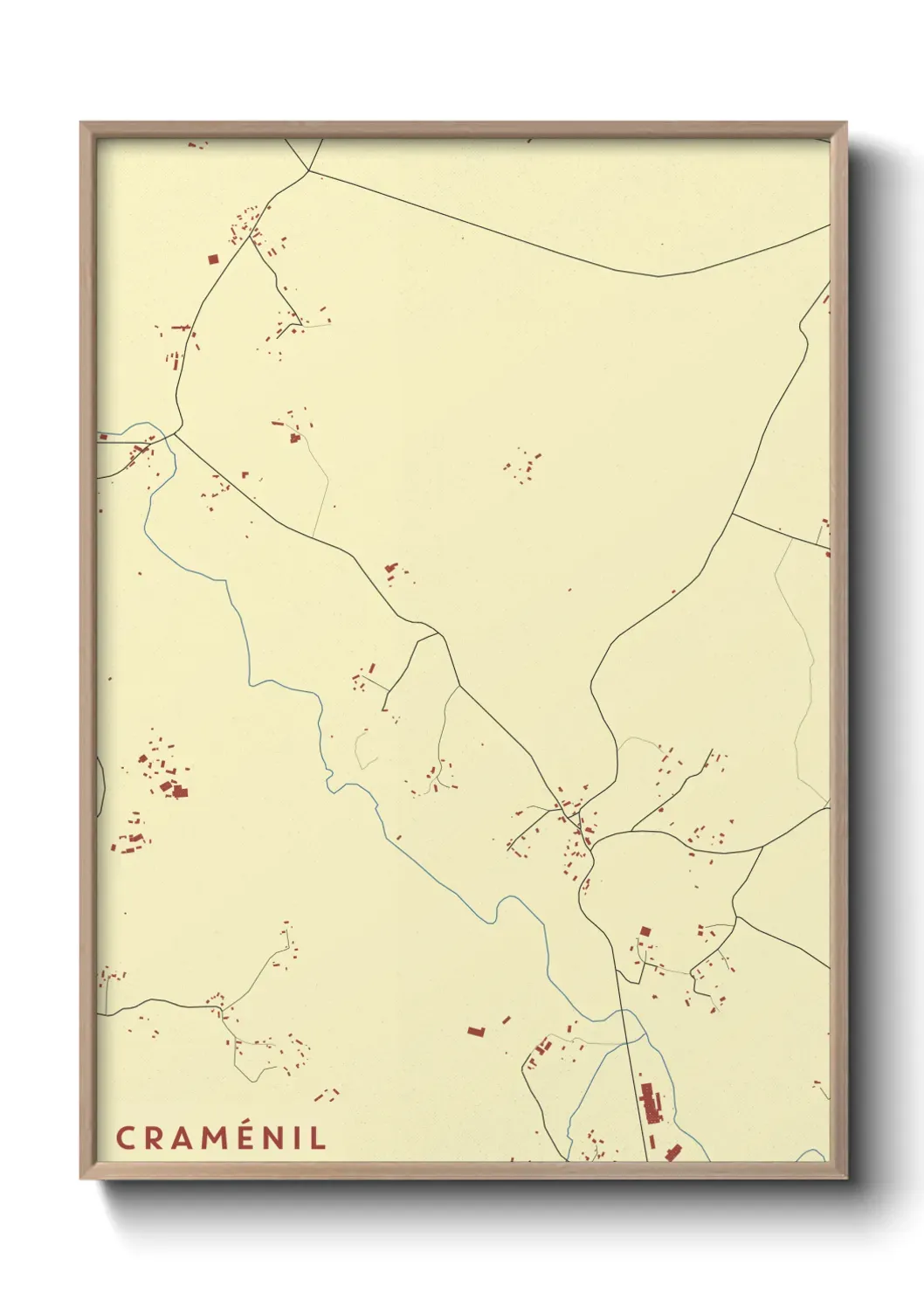 Un poster carte Craménil