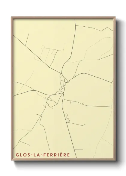 Une affiche de carte sur Glos-la-Ferrière