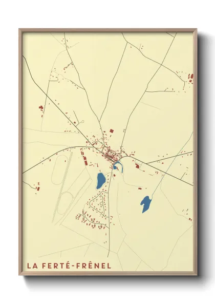 Une affiche de carte sur La Ferté-Frênel