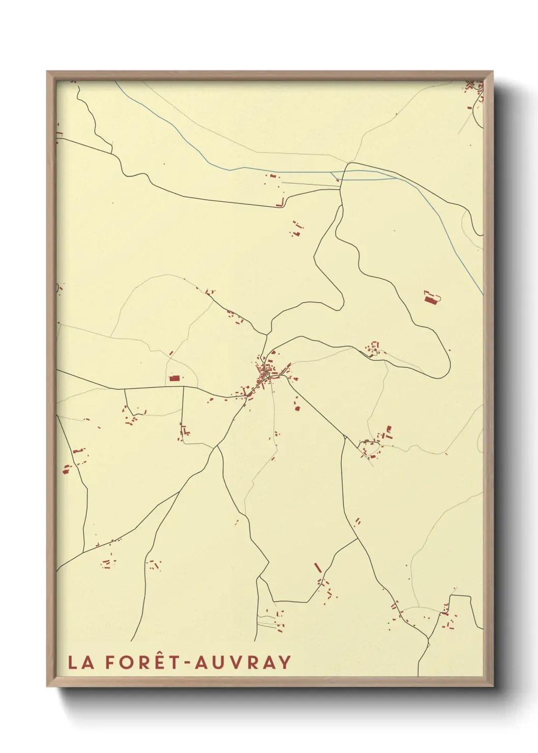 Un poster carte La Forêt-Auvray