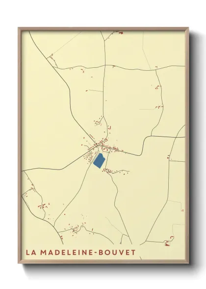 Une affiche de carte sur La Madeleine-Bouvet