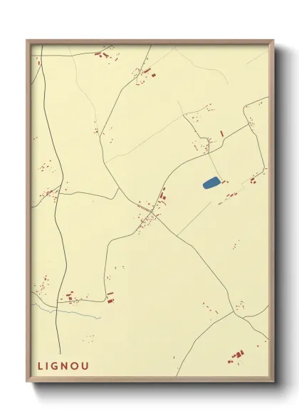 Une affiche de carte sur Lignou