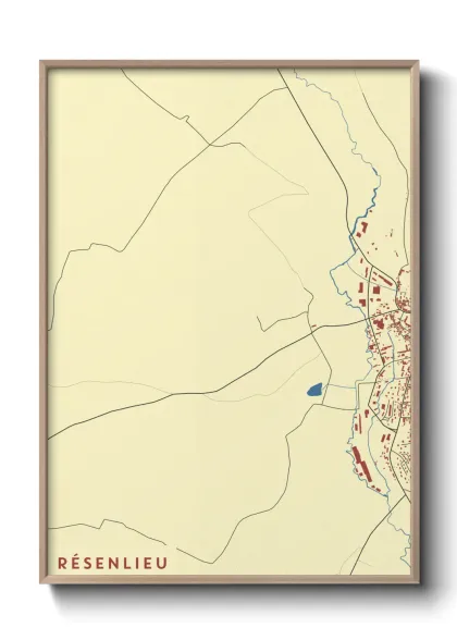 Une affiche de carte sur Résenlieu