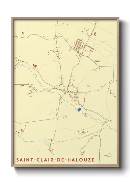 Une affiche de carte sur Saint-Clair-de-Halouze
