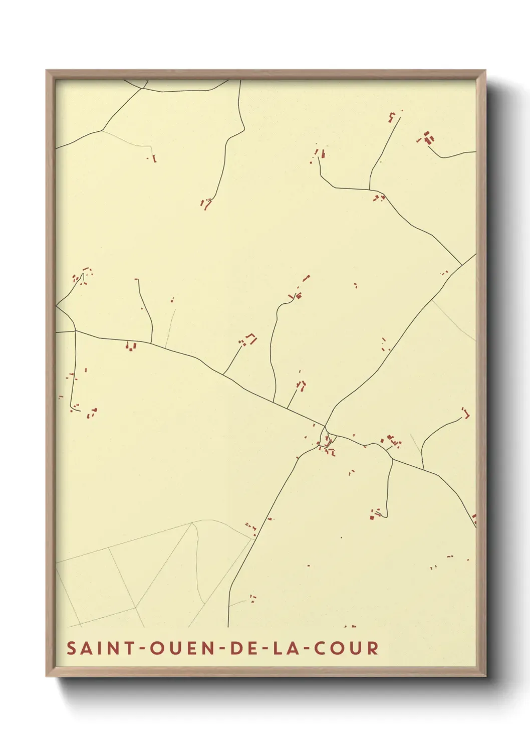 Un poster carte Saint-Ouen-de-la-Cour