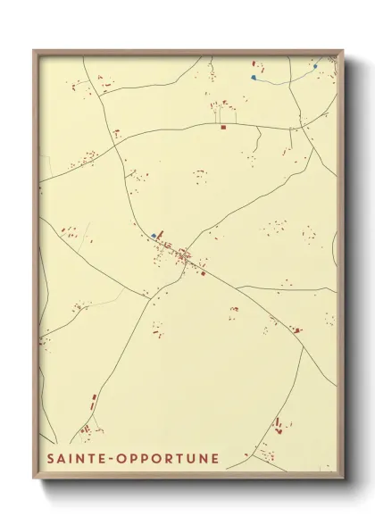 Une affiche de carte sur Sainte-Opportune