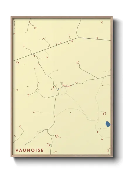 Une affiche de carte sur Vaunoise