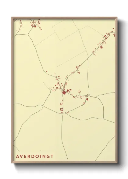Une affiche de carte sur Averdoingt