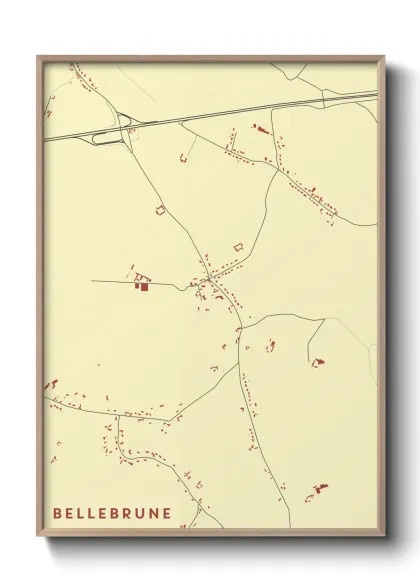 Une affiche de carte sur Bellebrune