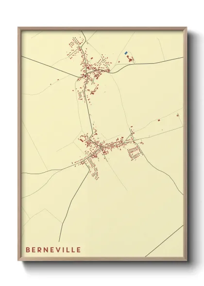 Une affiche de carte sur Berneville