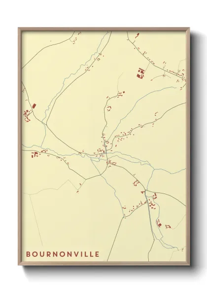 Une affiche de carte sur Bournonville
