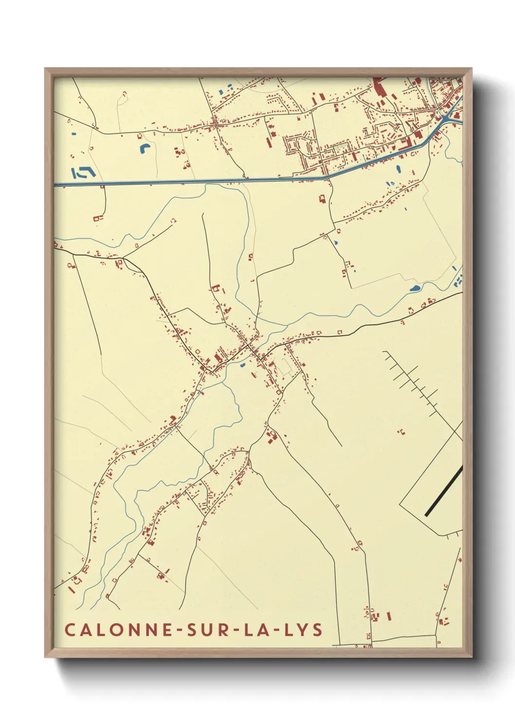 Un poster carte Calonne-sur-la-Lys