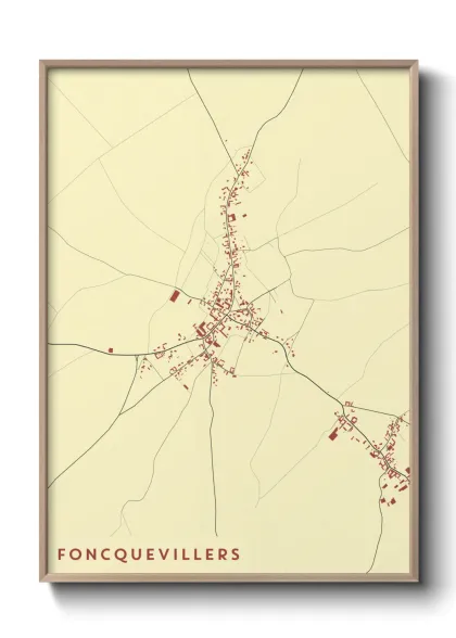 Une affiche de carte sur Foncquevillers