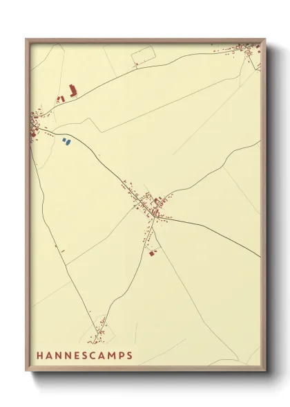 Une affiche de carte sur Hannescamps