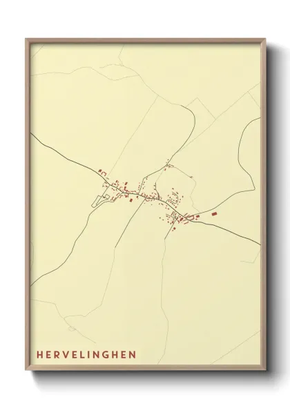 Une affiche de carte sur Hervelinghen