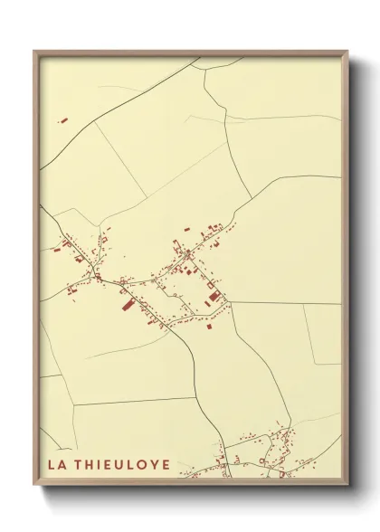 Une affiche de carte sur La Thieuloye