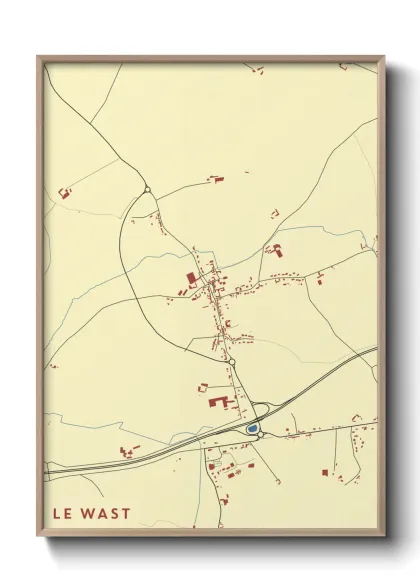 Une affiche de carte sur Le Wast