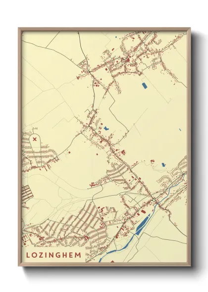 Une affiche de carte sur Lozinghem