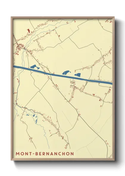 Une affiche de carte sur Mont-Bernanchon