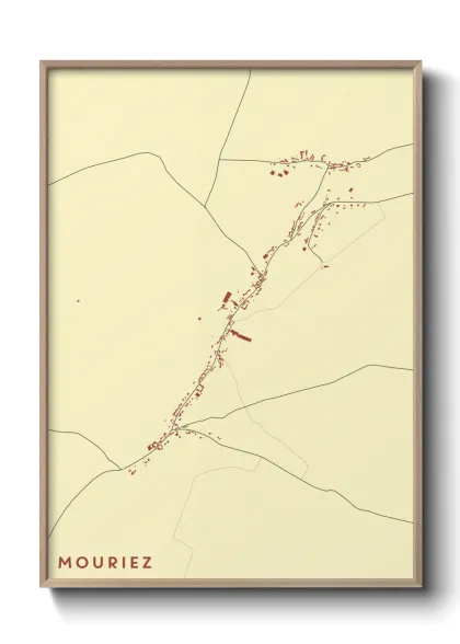 Une affiche de carte sur Mouriez