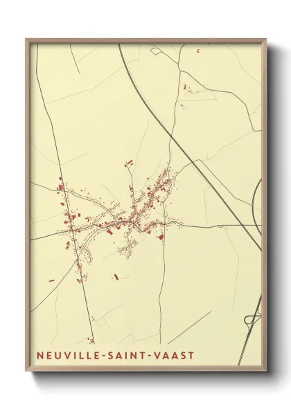 Une affiche de carte sur Neuville-Saint-Vaast