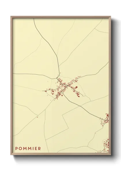 Une affiche de carte sur Pommier