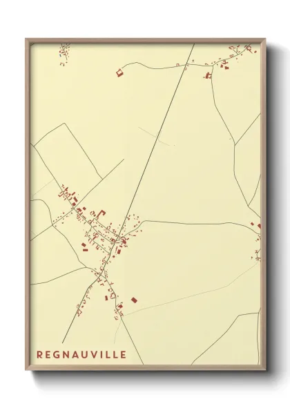 Une affiche de carte sur Regnauville