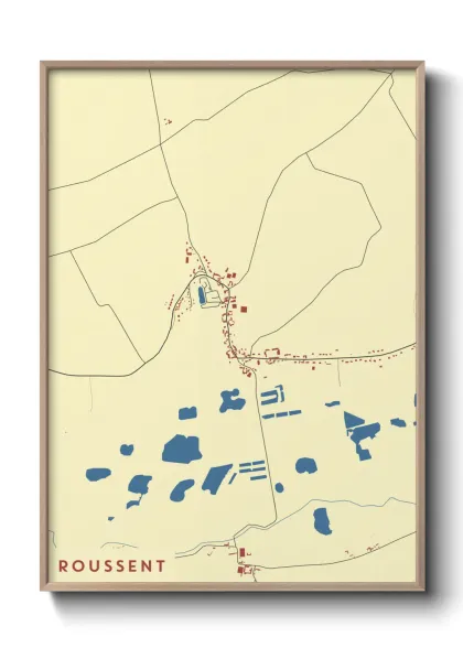 Une affiche de carte sur Roussent