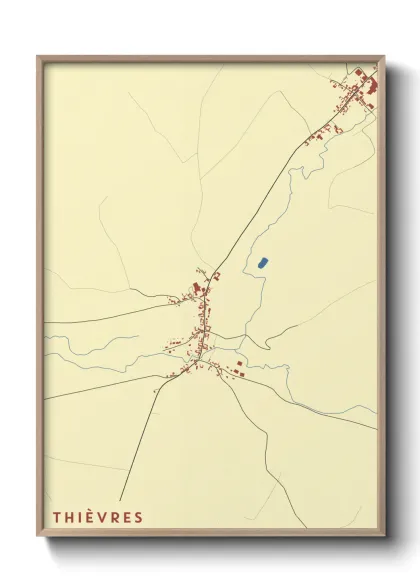 Une affiche de carte sur Thièvres