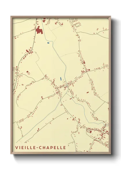 Une affiche de carte sur Vieille-Chapelle