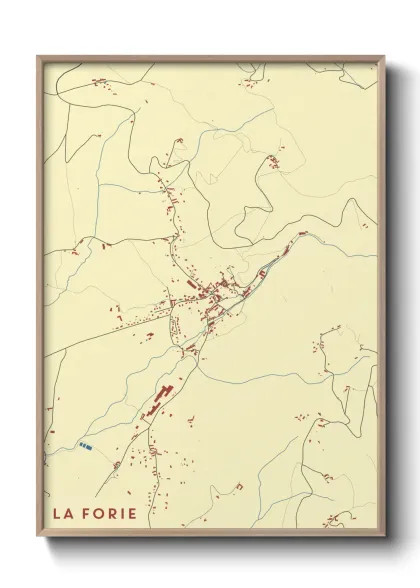 Une affiche de carte sur La Forie