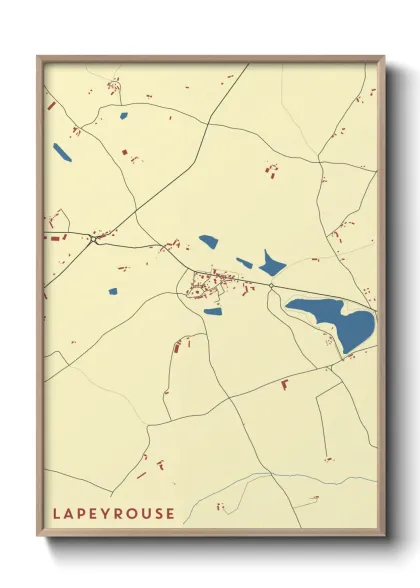 Une affiche de carte sur Lapeyrouse