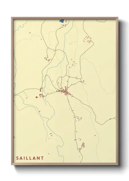 Une affiche de carte sur Saillant