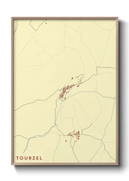 Une affiche de carte sur Tourzel