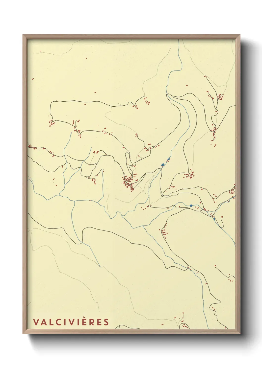 Un poster carte Valcivières