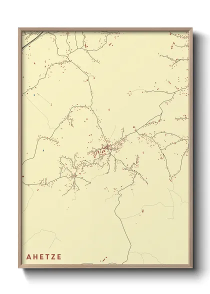 Une affiche de carte sur Ahetze