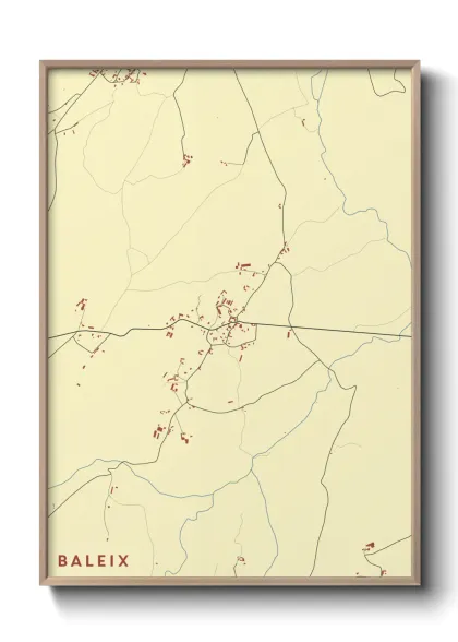 Une affiche de carte sur Baleix
