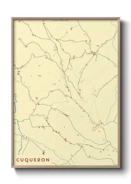 Une affiche de carte sur Cuqueron