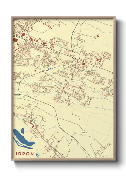 Une affiche de carte sur Idron