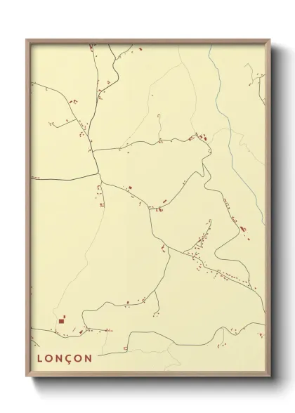 Une affiche de carte sur Lonçon