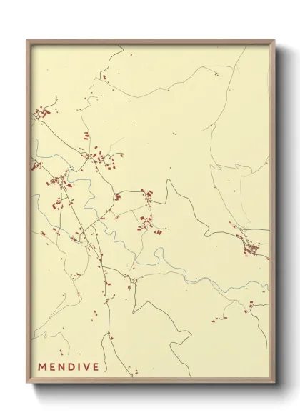 Une affiche de carte sur Mendive