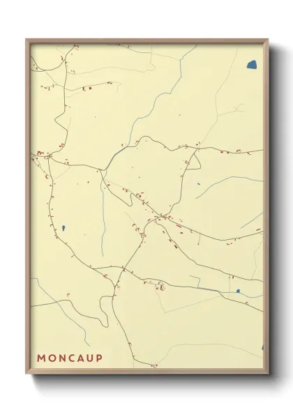 Une affiche de carte sur Moncaup