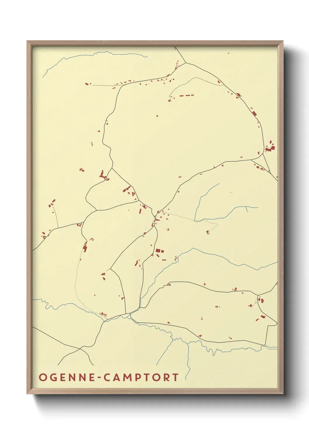 Un poster carte Ogenne-Camptort