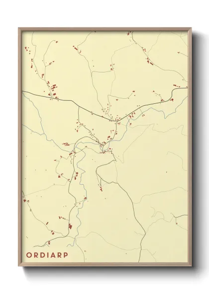 Une affiche de carte sur Ordiarp