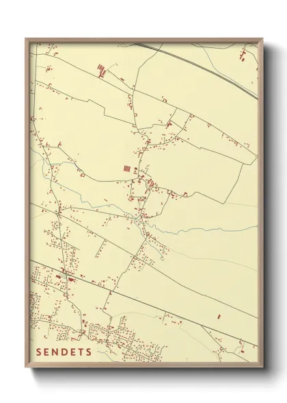 Une affiche de carte sur Sendets