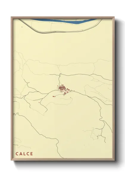 Une affiche de carte sur Calce